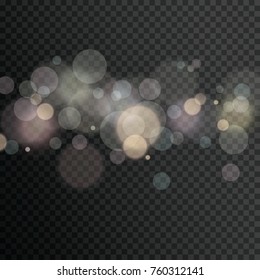 White bokeh christmas light. Christmas light vector. Soft glowing white bokeh and lights. Abstract Vintage Holiday Background bokeh effect.