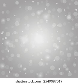 Luces bokeh blancas sobre fondo gris. luces bokeh. fondo abstracto bokeh brillante. luz de Navidad. diseños festivos. luz brillante. fondo bokeh