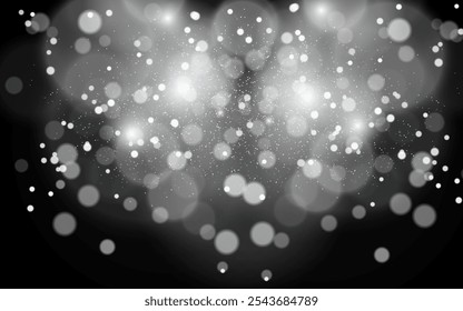 Luces bokeh blancas con partículas brillantes, creando una atmósfera de ensueño y festiva. Ideal para celebraciones, temas románticos o fondos de vacaciones.