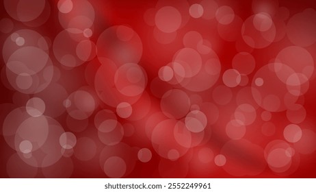 Bokeh branco no design de fundo vermelho para banner de evento, decorar cartaz, festival de celebração, cartão