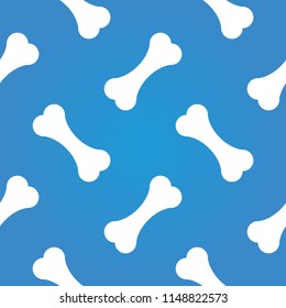 White bone seamless pattern with transparent background.