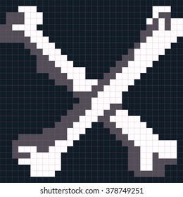 White bones on Dark Background. Vector illustration great for patterns, vintage design, and wallpaper.