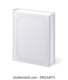 White Book with Blank Cover. Vector Illustration