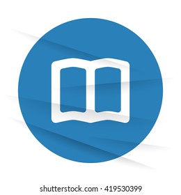 White Book icon label on wrinkled paper