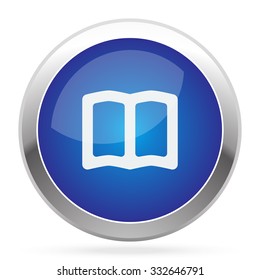 White Book icon on blue web app button