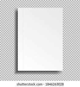 White Book Mockup On Transparent Background Stock Vector (Royalty Free ...