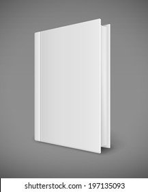 White book template with blank cover. Eps10 vector illustration