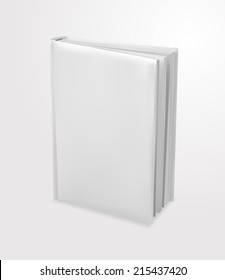 White book template standing in perspective view