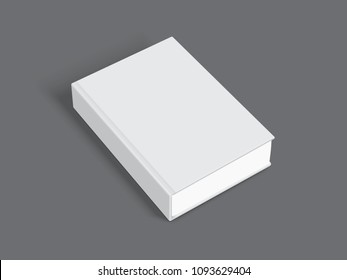 white book with thick cover isolated on black background mock up vector