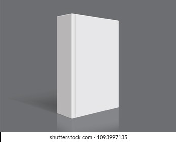 white book with thick cover isolated on black background mock up vector