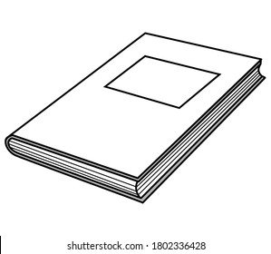 white book vector illustration,isolated on white background for education,top view