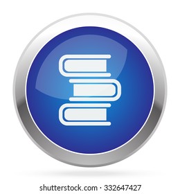White Books icon on blue web app button