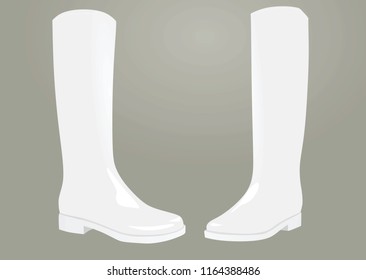 White boots. vector illustration