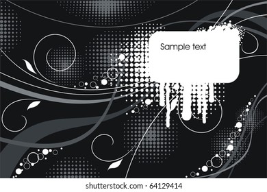 White border on a grunge black background