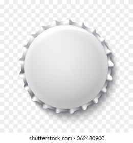 White bottle cap. Vector illustration
