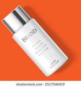 white bottle for cream and cosmetics