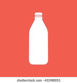White bottle icon vector illustration