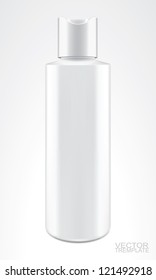 white bottle isolted on white, VECTOR ILLUSTRATION