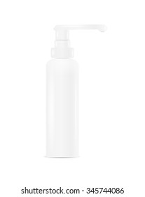 white bottle for liquid soap on white background