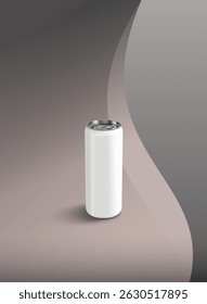 White bottle on gray background for graphic design
