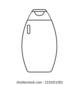 White bottle vector for Cosmetic, beauty, spa, cream, lotion, shampoo. product packaging. cosmetic package. shower cream bottle icon vector illustration, bottle outline,  Flat icon. web icon