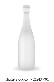 white bottle vector for packaging design