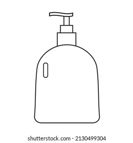 Vector de botellas blancas para champú, cosmético, spa, comida. embalaje del producto. paquete cosmético. ilustración vectorial del icono de la bomba de botellas de champú, contorno de botellas, icono plano. icono web