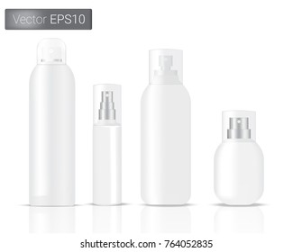 White Bottles Spray Set Illustration