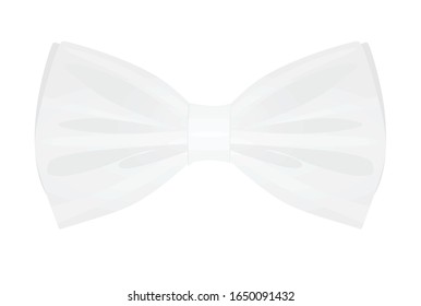 Corbata blanca. ilustración vectorial