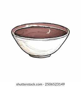 White Bowl illustration. Isolated bowl vector