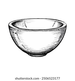 White Bowl illustration. Isolated bowl vector