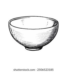 White Bowl illustration. Isolated bowl vector