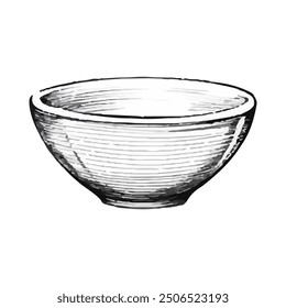 White Bowl illustration. Isolated bowl vector