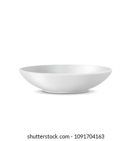 White bowl, isolated on white.