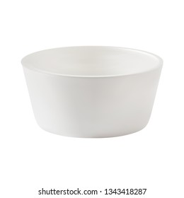 White bowl on white background