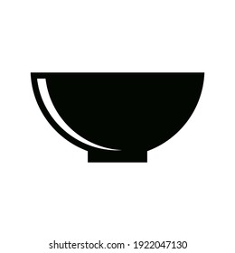 white bowl and spoon icon vector illustration