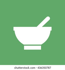 White bowl vector icon illustration