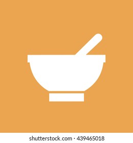 White bowl vector icon illustration