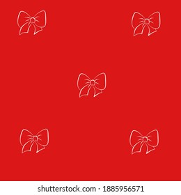 Arcos blancos sobre un fondo rojo. Patrón vectorial sin cable. Fondo claro con arcos blancos. Decoración de página de barrido, empaque, elementos de invitación, San Valentín, cumpleaños, elementos de envoltura de regalo de vacaciones