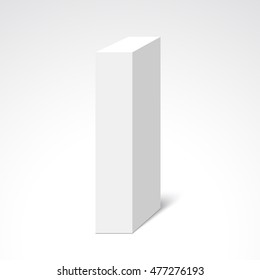 White box. 3D. Package. Vector illustration.