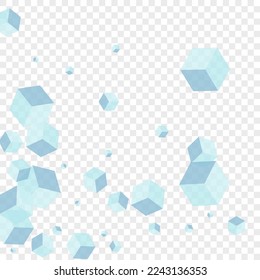Arrière-Plan Blanc Image Vectorielle Transparente. Texture Cubique Abstraite. Illustration de la géométrie du cube bleu. Carte d'élément. Bloc de lumière gris.