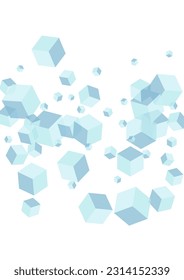 White Box Background White Vector. Geometric Style Texture. Monochrome Polygon Abstract Design. Solid Card. Blue-gray Collection Block.