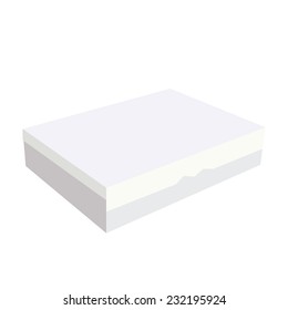 White box, cardboard box, software box, carton box, closed box