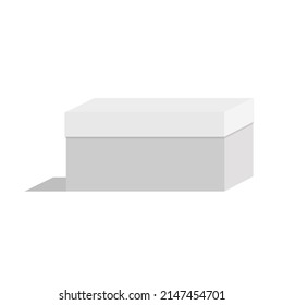 The white box is closed,isolated on a white background.Layout.Vector illustration.