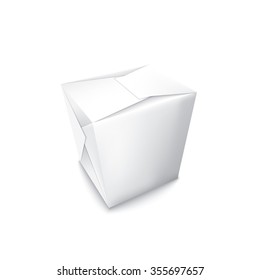 
White box for food on a white background