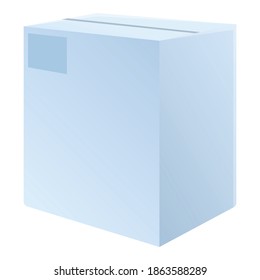 White box icon. Cartoon of white box vector icon for web design isolated on white background