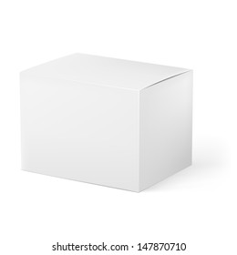 White box. Illustration on white background for design