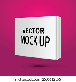 White Box Mockup Design vector Background