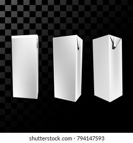 white box on a transparent background. vector illustration.