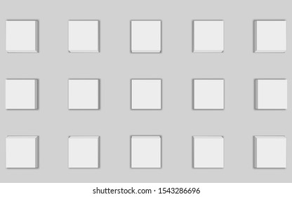white box on the white wall abstract background